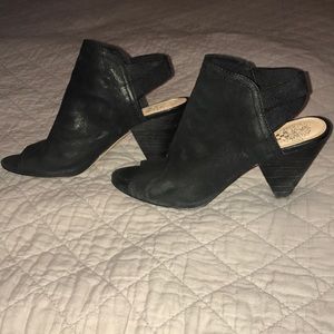 Black peep toe bootie